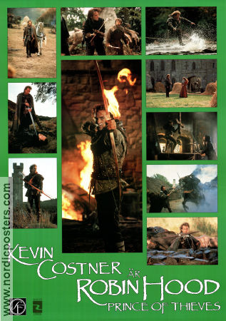 Robin Hood Prince of Thieves 1991 poster Kevin Costner Morgan Freeman Christian Slater Alan Rickman Kevin Reynolds Hitta mer: Robin Hood