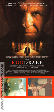 Röd drake 2002 poster Anthony Hopkins Edward Norton Ralph Fiennes Brett Ratner Hitta mer: Hannibal Lecter