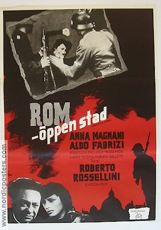 Rom öppen stad 1945 poster Anna Magnani Aldo Fabrizi Roberto Rossellini Hitta mer: Nazi