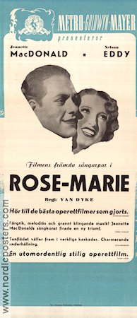 Rose-Marie 1936 poster Jeanette MacDonald Nelson Eddy Reginald Owen WS Van Dyke Musikaler