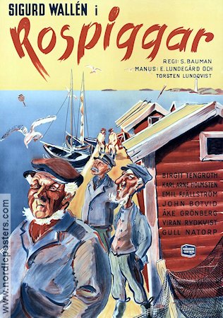 Rospiggar 1942 poster Sigurd Wallén John Botvid Albert Engström Skärgård