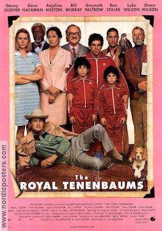 The Royal Tenenbaums 2001 poster Danny Glover Gene Hackman Bill Murray Gwyneth Paltrow Ben Stiller Owen Wilson Wes Anderson