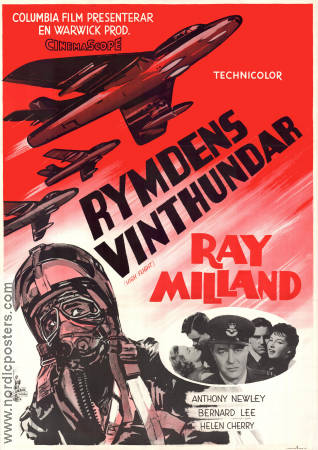 Rymdens vinthundar 1957 poster Ray Milland Bernard Lee Kenneth Haigh John Gilling Flyg