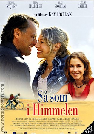 Så som i himmelen 2004 poster Michael Nyqvist Frida Hallgren Lennart Jähkel Helen Sjöholm Kay Pollak Cyklar
