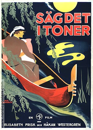 Säg det i toner 1929 poster Elisabeth Frisk Håkan Westergren Art Deco Skepp och båtar Hitta mer: Film 100 Years