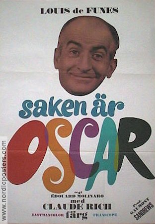 Saken är Oscar 1967 poster Louis de Funes Edouard Molinaro