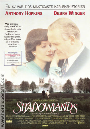 Shadowlands 1993 poster Anthony Perkins Debra Winger Richard Attenborough