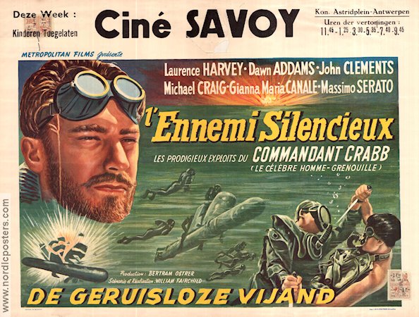 The Silent Enemy 1958 poster Laurence Harvey