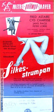Silkesstrumpan 1957 poster Fred Astaire Cyd Charisse Musikaler