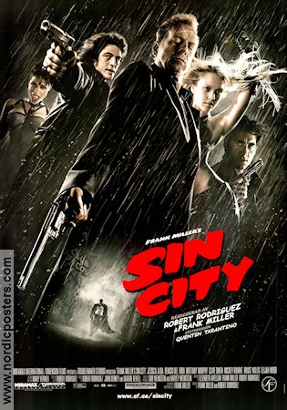 Sin City 2005 poster Frank Miller Mickey Rourke Bruce Willis Jessica Alba Robert Rodriguez Från serier