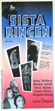Sista ringen 1955 poster Georg Rydeberg Pierre Fränckel Margareta Henning Gunnar Skoglund Skola