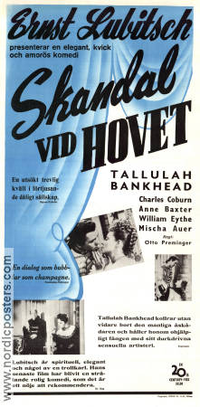 Skandal vid hovet 1945 poster Tallulah Bankhead Charles Coburn Ernst Lubitsch