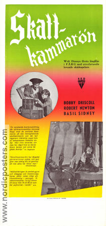 Skattkammarön 1950 poster Bobby Driscoll Robert Newton Basil Sydney Byron Haskin