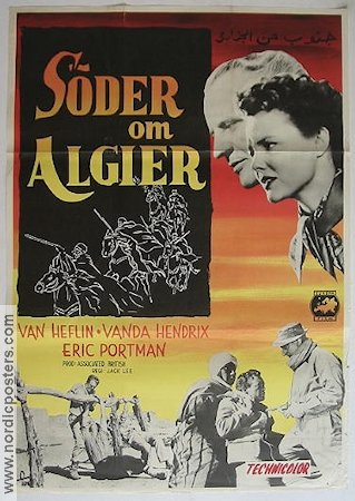Söder om Algier 1953 poster Van Heflin Wanda Hendrix