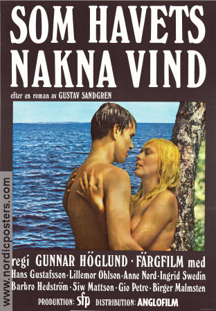 Som havets nakna vind 1968 poster Hans Gustafsson Lillemor Ohlson Gio Petré Gunnar Höglund Strand