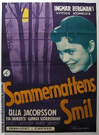 Sommernattens smil 1956 poster Gunnar Björnstrand Ulla Jacobsson Harriet Andersson Eva Dahlbeck Ingmar Bergman