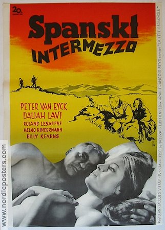 Spanskt intermezzo 1961 poster Peter van Eyck Daliah Lavi Berg