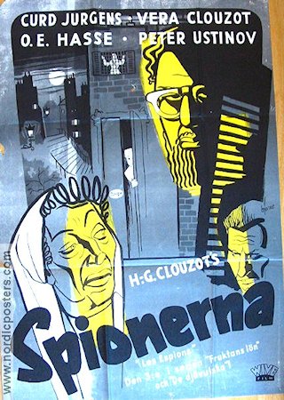Spionerna 1957 poster Curd Jürgens Henri-Georges Clouzot