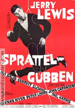 Sprattelgubben 1964 poster Ina Balin Everett Sloane Jerry Lewis