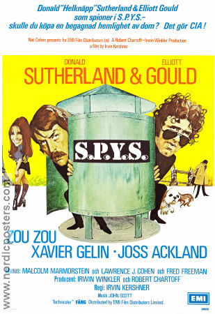 S.P.Y.S 1974 poster Donald Sutherland Elliott Gould Zouzou Irvin Kershner