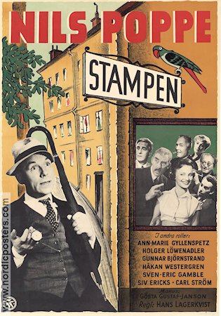 Stampen 1954 poster Nils Poppe Ann-Marie Gyllenspetz Sven-Eric Gamble