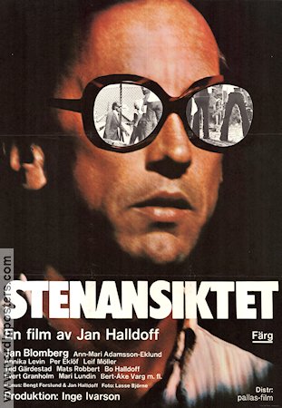 Stenansiktet 1973 poster Jan Blomberg Per Eklöv Leif Möller Ted Gärdestad Jan Halldoff Glasögon