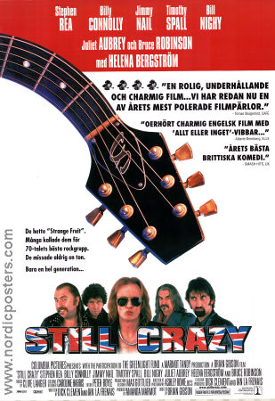 Still Crazy 1998 poster Stephen Rea Billy Connolly Jimmy Nail Brian Gibson Rock och pop