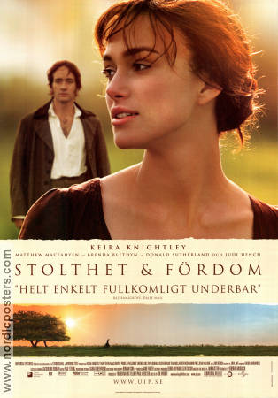 Stolthet och fördom 2005 poster Keira Knightley Matthew Macfadyen Joe Wright Text: Jane Austen Romantik