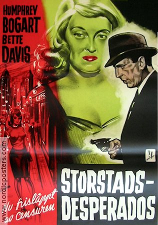 Storstadsdesperados 1937 poster Humphrey Bogart Bette Davis