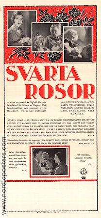 Svarta rosor 1932 poster Ester Roeck Hansen Einar Axelsson Karin Swanström Gustaf Molander