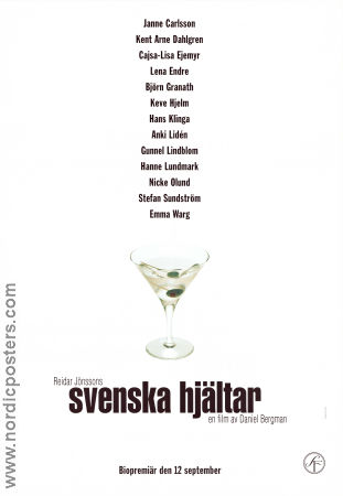 Svenska hjältar 1997 poster Lena Endre Janne Carlsson Cajsa-Lisa Ejemyr Daniel Bergman