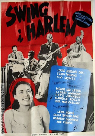 Swing i Harlem 1946 poster Lena Horne Louis Jordan Joe Turner Jazz