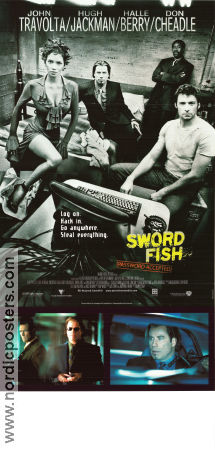 Swordfish 2001 poster John Travolta Hugh Jackman Halle Berry Don Cheadle Dominic Sena