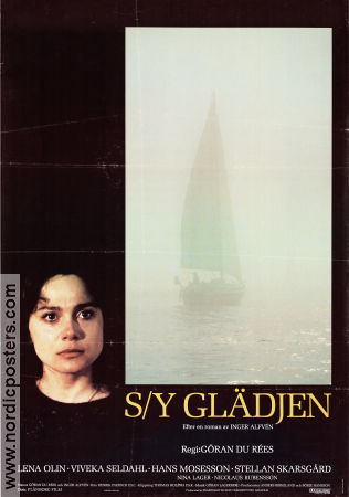 S-Y Glädjen 1989 poster Lena Olin Stellan Skarsgård Viveka Seldahl Göran du Rées Skepp och båtar
