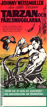 Tarzan och pärlsmugglarna 1948 poster Johnny Weissmuller Brenda Joyce George Zucco Robert Florey Hitta mer: Tarzan