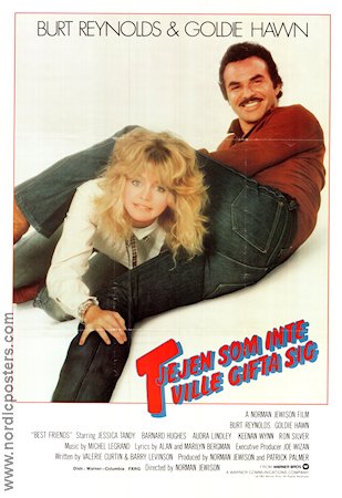 Tjejen som inte ville gifta sig 1983 poster Goldie Hawn Burt Reynolds Jessica Tandy Norman Jewison