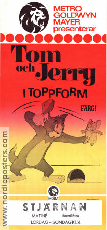 Tom och Jerry i toppform 1973 poster Mel Blanc Joseph Barbera Animerat Från TV