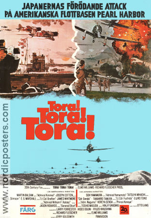 Tora! Tora! Tora! 1970 poster Martin Balsam Jason Robards Joseph Cotten Richard Fleischer Krig Flyg