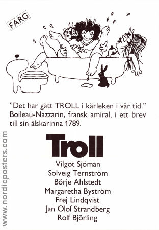 Troll 1971 poster Solveig Ternström Börje Ahlstedt Margaretha Byström Vilgot Sjöman Konstaffischer