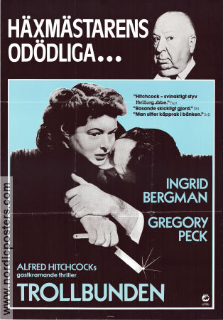 Trollbunden 1945 poster Ingrid Bergman Gregory Peck Michael Chekhov Alfred Hitchcock