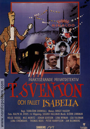 Ture Sventon och fallet Isabella 1991 poster Helge Skoog Torbjörn Ehrnvall Cirkus