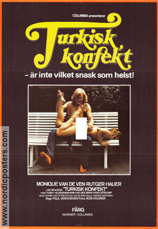 Turkisk konfekt 1973 poster Monique van de Ven Rutger Hauer Jan Wolkers Paul Verhoeven Filmen från: Netherlands