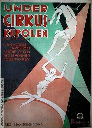 Under cirkuskupolen 1932 poster Max Reichmann Cirkus