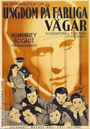 Ungdom på farliga vägar 1938 poster Humphrey Bogart