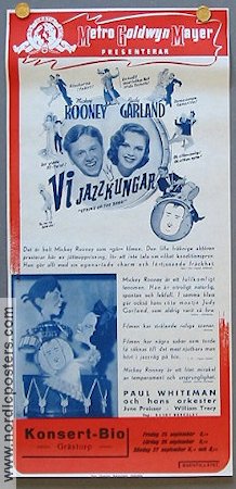 Vi jazzkungar 1941 poster Mickey Rooney Judy Garland Busby Berkeley Dans Jazz