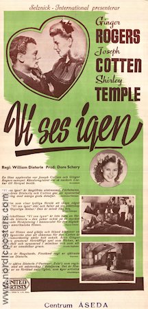 Vi ses igen 1945 poster Ginger Rogers Joseph Cotten Shirley Temple