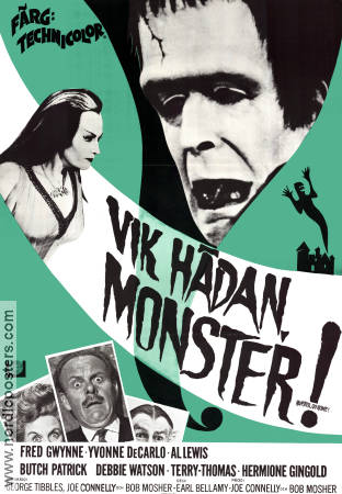 Vik hädan monster 1967 poster Fred Gwynne Yvonne De Carlo Terry-Thomas Från TV