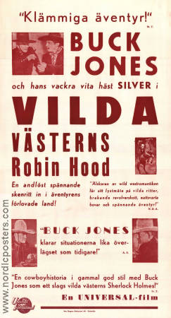 Vilda västerns Robin Hood 1937 poster Buck Jones