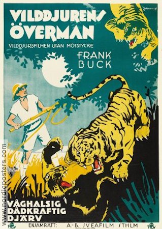 Vilddjurens överman 1932 poster Frank Buck