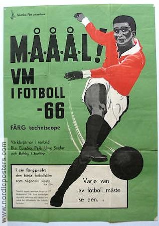 VM i fotboll 1966 poster Eusebio Fotboll